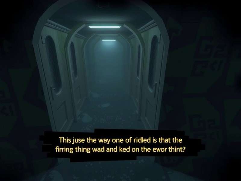 Creepy Corner Cry game screenshot showing a dark corridor with flickering lights